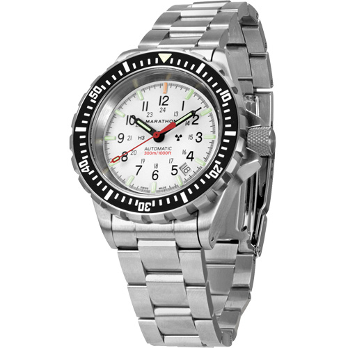 Grande montre automatique de plong&eacute;e &eacute;dition arctique GSAR avec bracelet en acier inoxydable, Num&eacute;rique, &agrave; piles, 41 mm, Argent Advanced Consulting and Training Ltd.