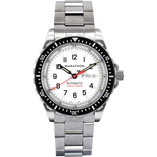Tr&egrave;s grande montre automatique &eacute;dition arctique avec jour/date avec bracelet en acier inoxydable, Num&eacute;rique, &agrave; piles, 46 mm, Argent Advanced Consulting and Training Ltd.