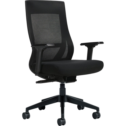 Chaise &agrave; dossier moyen avec m&eacute;canisme &agrave; basculement synchronis&eacute; &agrave; d&eacute;tection de poids , Mailles, Noir Advanced Consulting and Training Ltd.