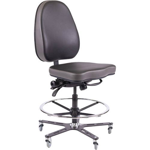 TF180 Ergonomic Industrial Chair, Mobile, Adjustable Height, 280 lbs. Capacity Advanced Consulting and Training Ltd.