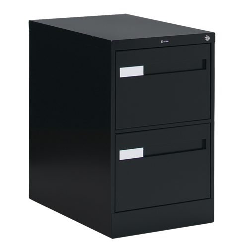 Vertical Filing Cabinet with Recessed Drawer Handles, 2 Drawers, 18.15" W x 26.56" D x 29" H, Black Advanced Consulting and Training Ltd.