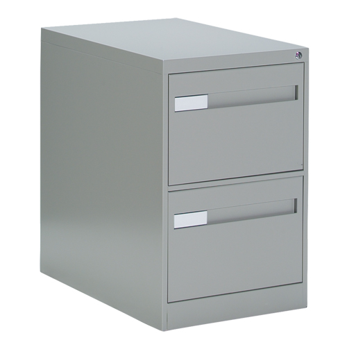 Vertical Filing Cabinet with Recessed Drawer Handles, 2 Drawers, 18.15" W x 26.56" D x 29" H, Grey Advanced Consulting and Training Ltd.
