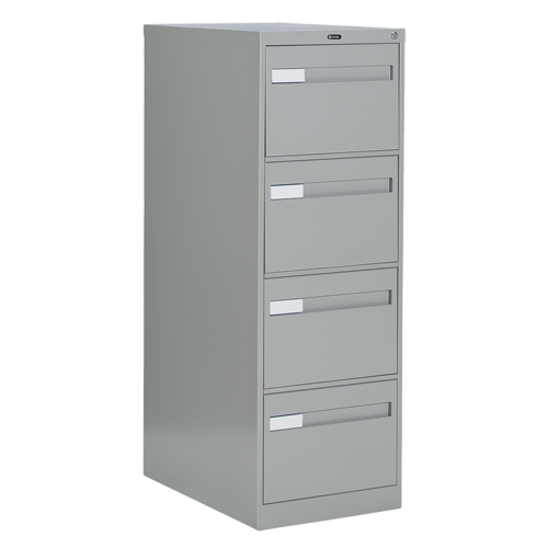 Classeur vertical &agrave; poign&eacute;es encastr&eacute;es, 4 tiroirs, 18.15" la x 26.56" p x 52" h, Gris Advanced Consulting and Training Ltd.