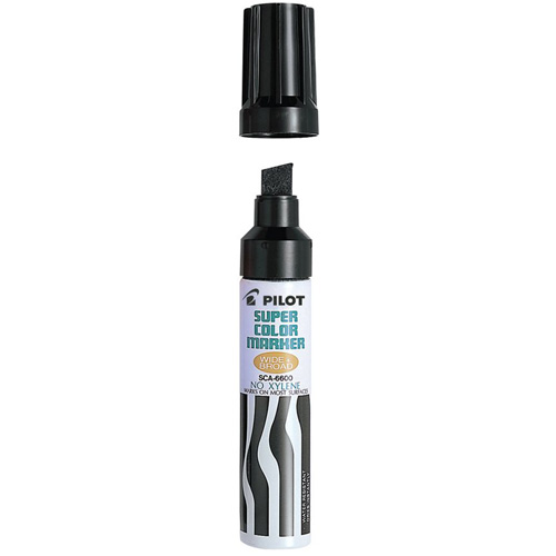 Marqueur permanent rechargeable Super Color, Noir, Pointe Ciseau Advanced Consulting and Training Ltd.