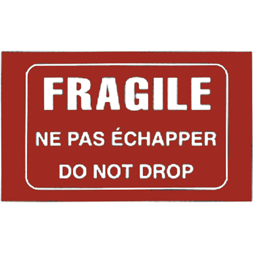 "Fragile" Bilingual Special Handling Labels, 5" L x 3" W, White on Red Advanced Consulting and Training Ltd.