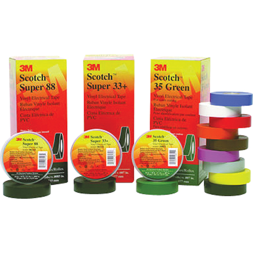 Scotch&reg; Super 33 Tape, 19 mm (3/4") x 20.1 m (66'), Black, 7 mils Advanced Consulting and Training Ltd.