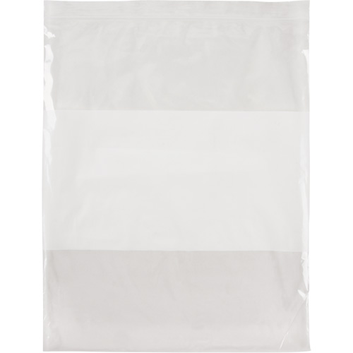 White Block Poly Bags, Reclosable, 15" x 12", 2 mils Advanced Consulting and Training Ltd.