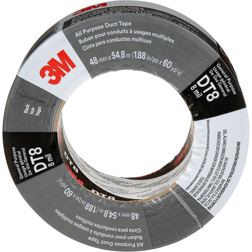DT8 All-Purpose Duct Tape, 8 mils, Black, 48 mm (2") x 55 m (180') Advanced Consulting and Training Ltd.