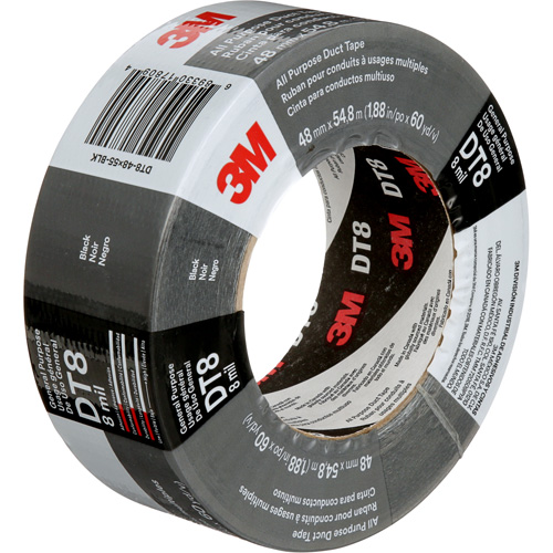 DT8 All-Purpose Duct Tape, 8 mils, Black, 48 mm (2") x 55 m (180') Advanced Consulting and Training Ltd.