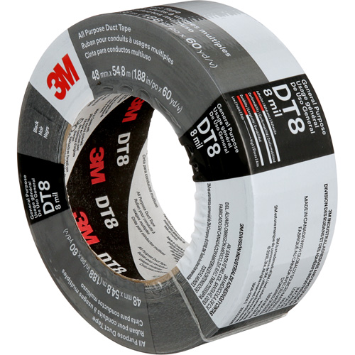 DT8 All-Purpose Duct Tape, 8 mils, Black, 48 mm (2") x 55 m (180') Advanced Consulting and Training Ltd.