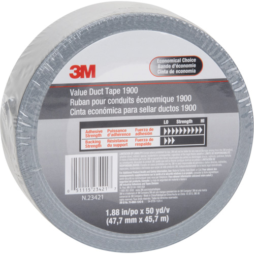 Ruban pour conduit &eacute;conomique 1900, 5,8 mils, Argent, 48 mm (2") x 5,7 m (18,7') Advanced Consulting and Training Ltd.