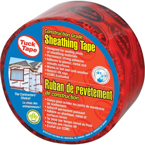 Ruban de rev&ecirc;tement pour entrepreneurs, 60 mm (2-3/8") x 0,0 m (0,0'), Rouge Advanced Consulting and Training Ltd.