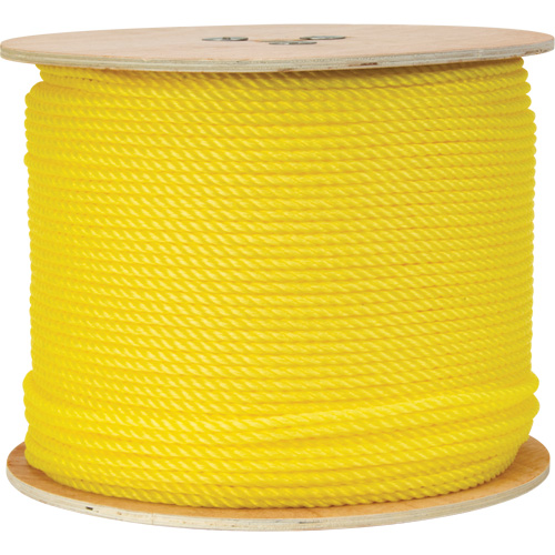 Corde jaune tress&eacute;e 1/4", Polypropyl&egrave;ne, 1300' Advanced Consulting and Training Ltd.
