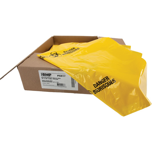 Waste Bags, Bio-Hazard, 38" L x 30" W, 2 mils Advanced Consulting and Training Ltd.
