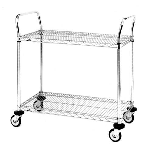 Standard-Duty Utility Cart With Wire Shelves, Chrome Plated, 18" x 39" x 36", 375 lbs. Capacity Advanced Consulting and Training Ltd.