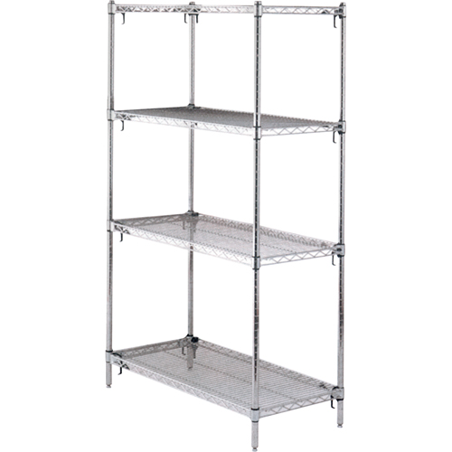 Shelving Unit, 4 Tiers, 36" W x 63" H x 18" D Advanced Consulting and Training Ltd.