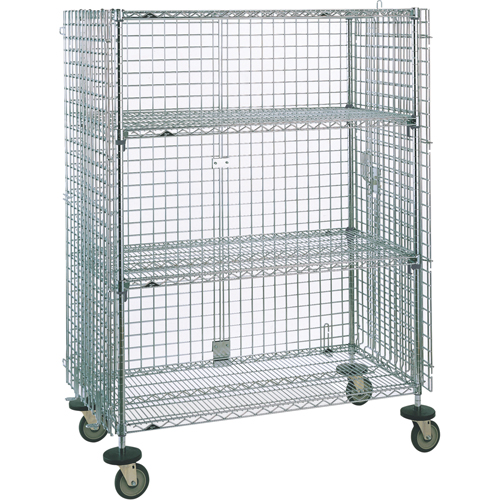 Security Carts, Chrome Plated, 21-1/2" x 68-1/2 x 38-1/2", 500 lbs. Capacity Advanced Consulting and Training Ltd.