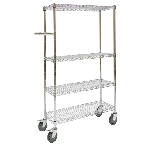 Chariots &agrave; pousser, Chrom&eacute;, 30" x 60" x 14", Capacit&eacute; 800 lb Advanced Consulting and Training Ltd.