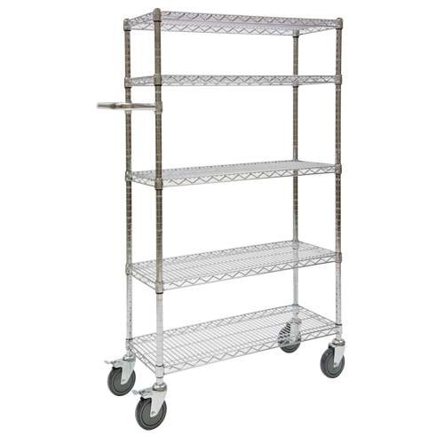 Chariots &agrave; pousser, Chrom&eacute;, 30' x 60" x 14", Capacit&eacute; 800 lb Advanced Consulting and Training Ltd.