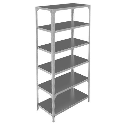 Shelving Unit, Galvanized Steel, Slotted Angle, Starter, 48" W x 72" H x 12" D Advanced Consulting and Training Ltd.