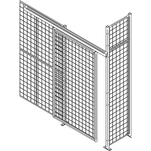 Heavy-Duty Wire Mesh Partition Sliding Door, 4' W x 8' H Advanced Consulting and Training Ltd.