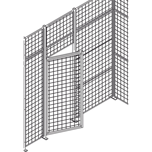 Heavy-Duty Wire Mesh Partition Swing Door, 3' W x 7' H Advanced Consulting and Training Ltd.