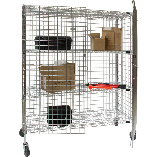 Security Cart, Chrome Plated, 60" x 69" x 24", 500 lbs. Capacity Advanced Consulting and Training Ltd.