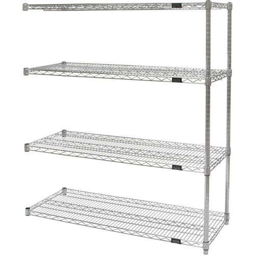 &eacute;tag&egrave;res robustes en treillis chromat&eacute;, Ensemble Ajout, Tiers 4, 36" la x 54" h x 24" p Advanced Consulting and Training Ltd.