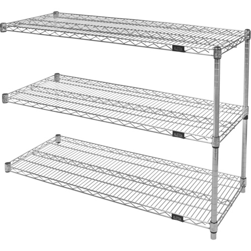&eacute;tag&egrave;res robustes en treillis chromat&eacute;, Ensemble Ajout, Tiers 3, 30" la x 33" h x 14" p Advanced Consulting and Training Ltd.