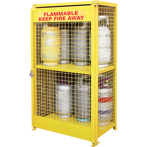 Armoires pour cylindres &agrave; gaz, nbre de bouteilles: 12, 44" , 30" , 74" , Jaune Advanced Consulting and Training Ltd.