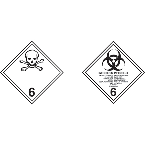 &eacute;tiquettes d'exp&eacute;dition TMD, Classe 6,1, Substances toxiques, Papier Advanced Consulting and Training Ltd.