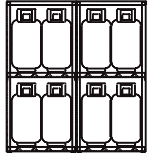 Armoires en aluminium pour bouteilles GPL, nbre de bouteilles: 16, 60" , 32" , 65" , Argent Advanced Consulting and Training Ltd.