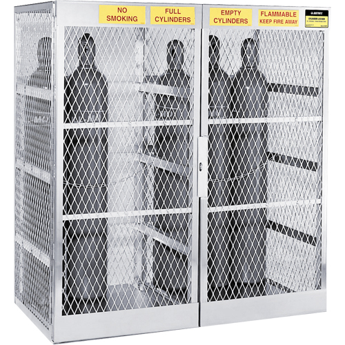 Aluminum LPG Cylinder Locker Storage, 20 Cylinder Capacity, 60" W x 32" D x 65" H, Silver Advanced Consulting and Training Ltd.