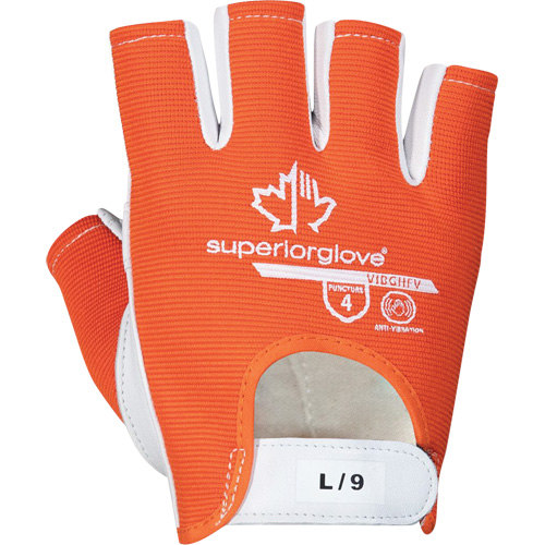 Gants Vibrastop demi-doigts antivibrations, Taille Grand, Paume Ch&egrave;vre Advanced Consulting and Training Ltd.