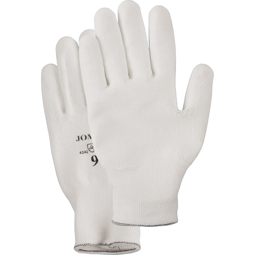 White Knit Palm Coated Gloves, Size Small/7, Polyurethane Coated, HPPE Shell, EN 388 Level 2 Advanced Consulting and Training Ltd.