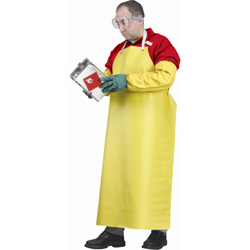 Tabliers ignifuges, N&eacute;opr&egrave;ne/Polyester, 48" lo x 35" la, Jaune Advanced Consulting and Training Ltd.