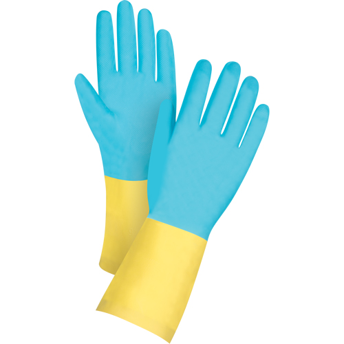 Gants tremp&eacute;s de premi&egrave;re qualit&eacute; r&eacute;sistants aux produits chimiques, Taille Petit/7, 12" lo, N&eacute;opr&egrave;ne/Latex de caoutchouc, Doublure en Coton/Ouat&eacute;e, 20 mils Advanced Consulting and Training Ltd.