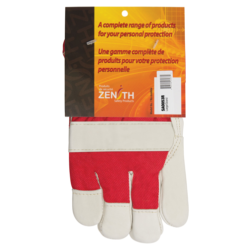 Red & White Premium Winter-Lined Fitters Gloves, Large, Grain Cowhide Palm, Boa Inner Lining Advanced Consulting and Training Ltd.