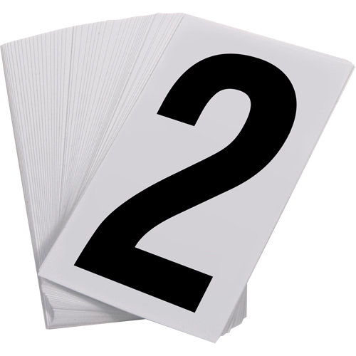 Num&eacute;ros autocollants, 2, 3-1/2" h, Noir sur blanc Advanced Consulting and Training Ltd.