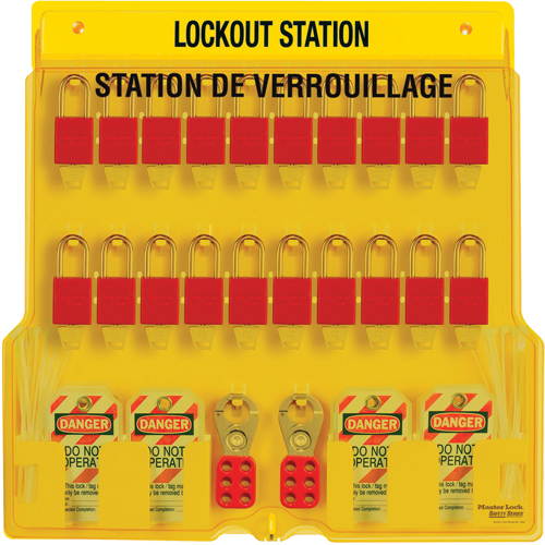 Lockout Station, Thermoplastic Padlocks, 20 Padlock Capacity, Padlocks Included Advanced Consulting and Training Ltd.