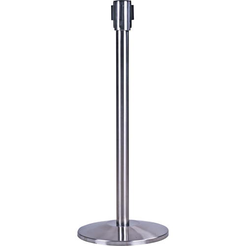 Poteau r&eacute;cepteur pour barri&egrave;res sur pieds pour le contr&ocirc;le des foules, Hauteur de 35", Acier inoxydable Advanced Consulting and Training Ltd.