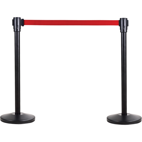 Poteau r&eacute;cepteur pour barri&egrave;res sur pieds pour le contr&ocirc;le des foules, Hauteur de 35", Noir Advanced Consulting and Training Ltd.