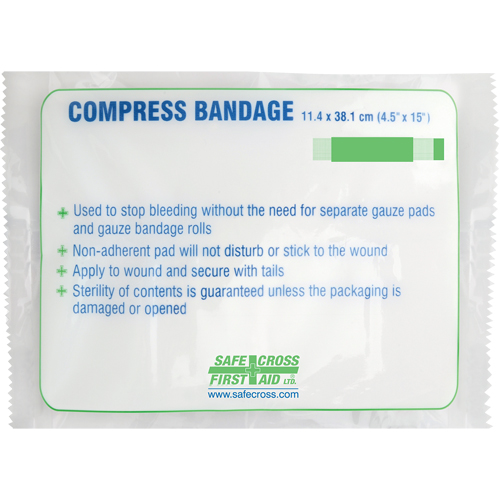Large Compress Bandage, 15" L x 4-1/2" W Advanced Consulting and Training Ltd.