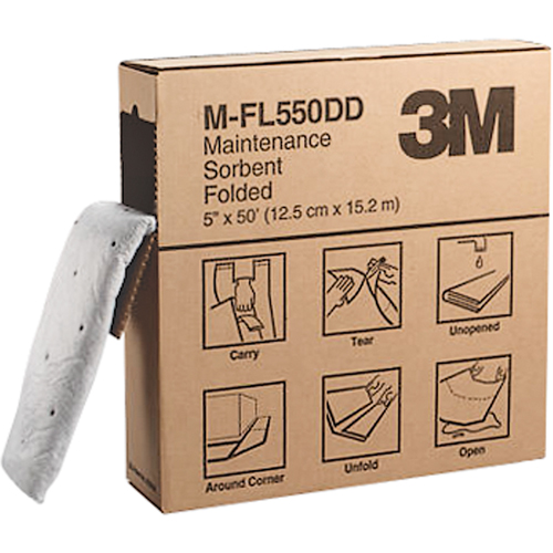 Folded Sorbents, 50' L x 5" W, 10.5 gal. Absorbancy Advanced Consulting and Training Ltd.