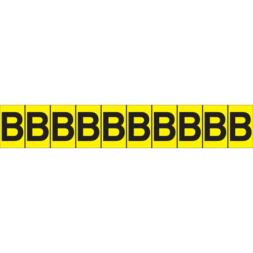Individual Adhesive Letter Markers, B, 1" H, Black on Yellow Advanced Consulting and Training Ltd.