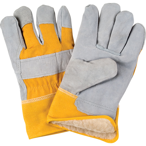 Winter-Lined Fitters Gloves, Large, Split Cowhide Palm, Boa Inner Lining Advanced Consulting and Training Ltd.