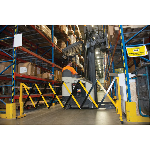 Barri&egrave;re extensible, 37" h x 11' lo, Noir/Jaune Advanced Consulting and Training Ltd.