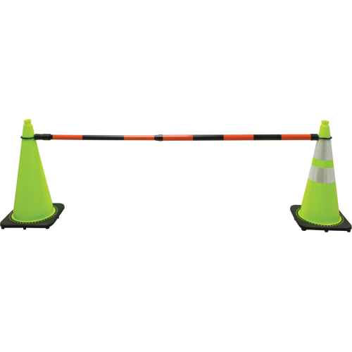 Retractable Cone Bar, 7' 5" Extended Length, Black/Orange Advanced Consulting and Training Ltd.