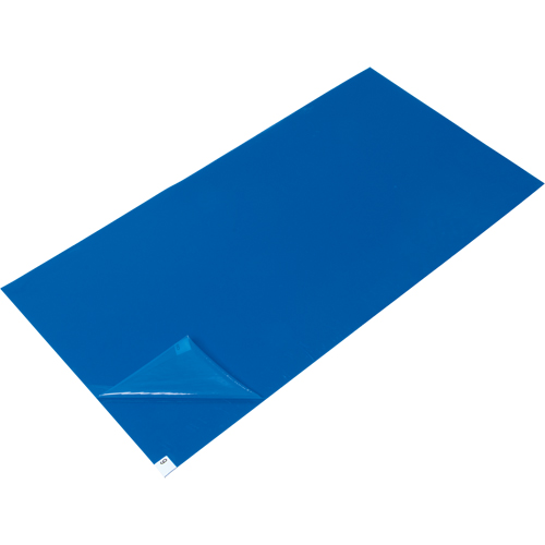 Tapis pelables de rechange pour salle blanche, &eacute;paisseur 1,57 mils, 2' la, 3-3/4' lo x Bleu Advanced Consulting and Training Ltd.