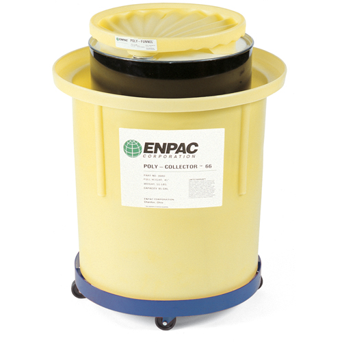 Poly-Collector 66 avec baril en acier, 32,5" dia. x 42" h, Cap. de d&eacute;versement 70 gal. US Advanced Consulting and Training Ltd.